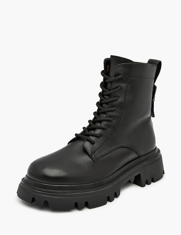 Черные женские зимние ботинки MASCOTTE 58-325931-0102 | ракурс 3