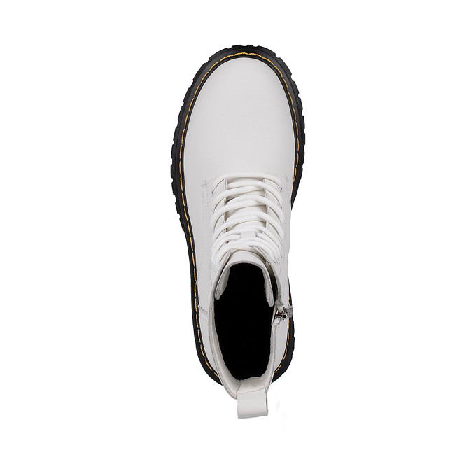 Белые кожаные женские ботинки "Томас Мюнц"