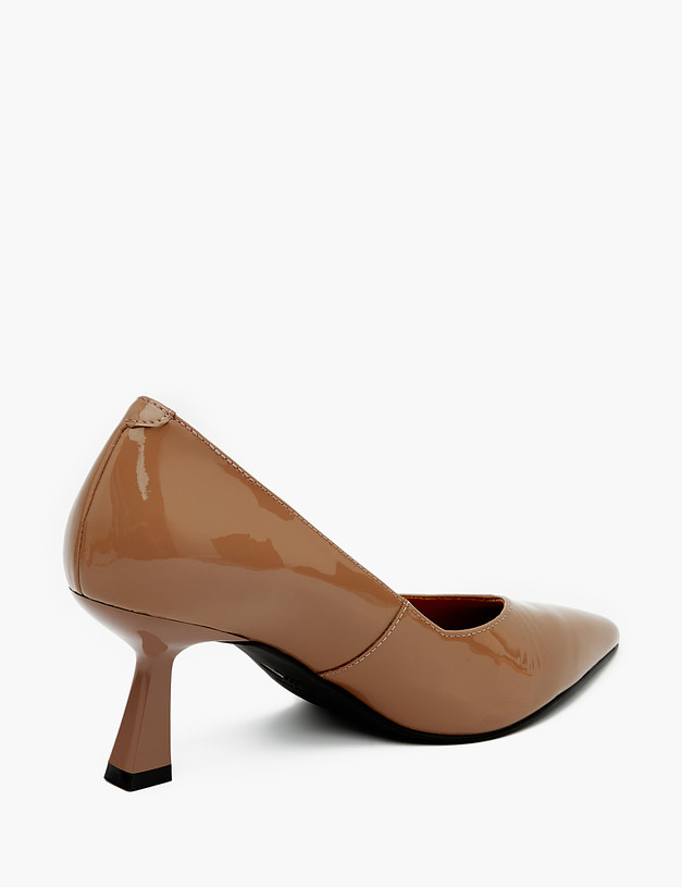 Коричневые лакированные женские туфли MASCOTTE 126-313811-0709 | ракурс 3