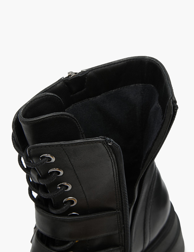 Черные женские ботинки с пряжками MASCOTTE 15-3204623-8100M | ракурс 6
