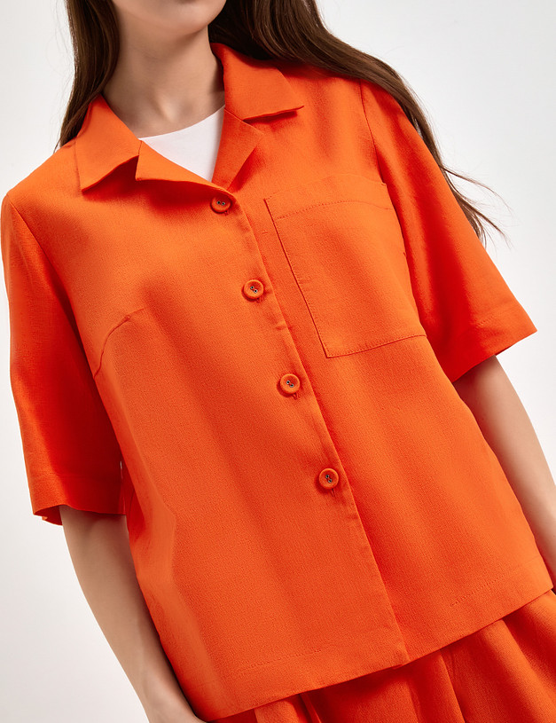 Оранжевый женский жакет с укороченными рукавами MASCOTTE 790-3120-2713 | ракурс 5