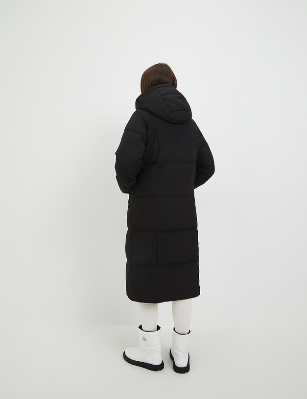 Черное женское дутое пальто MASCOTTE 234-3428-2402 | ракурс 7