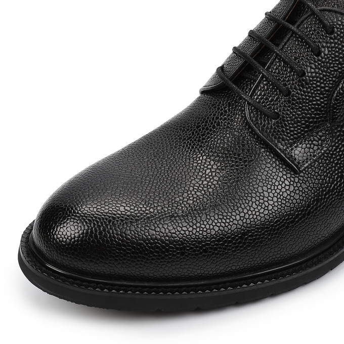 Черные мужские кожаные туфли со шнуровкой «Томас Мюнц»