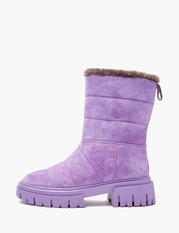Фиолетовые женские ботинки на меху MASCOTTE 233-2265638-4626M | ракурс 1