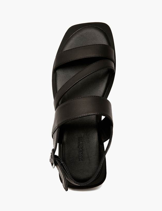 Черные женские сандалии из натуральной кожи MASCOTTE 94-410811-0502 | ракурс 4