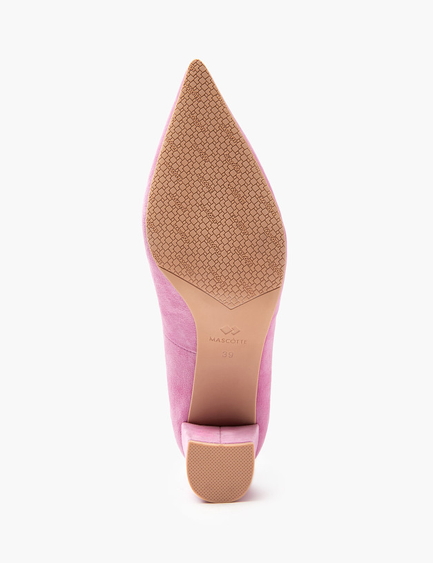 Розовые женские туфли из велюра MASCOTTE 172-4122711-4637M | ракурс 5