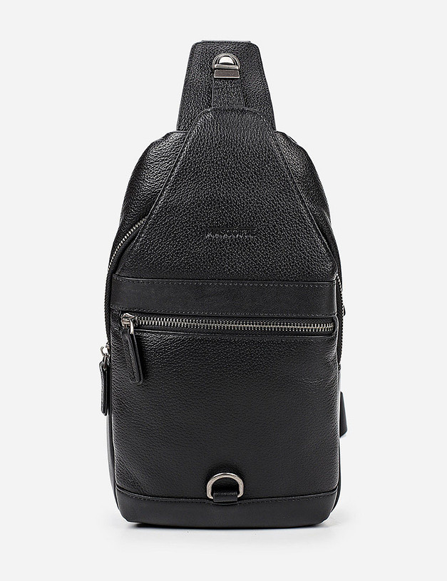 Черная мужская сумка-слинг MASCOTTE 604-9110-102 | ракурс 2