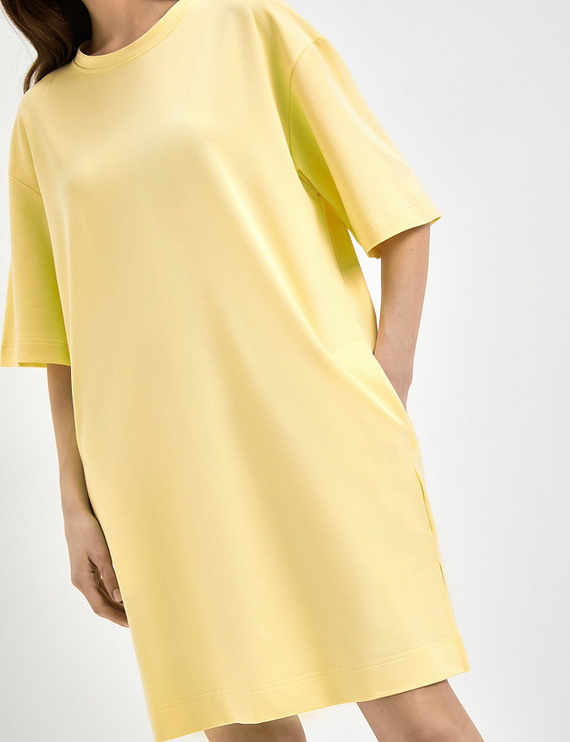 Желтое платье-футболка MASCOTTE 790-3110-2618 | ракурс 6