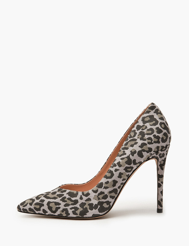 Серые женские туфли с леопардовым принтом MASCOTTE 94-420111-0610 | ракурс 1