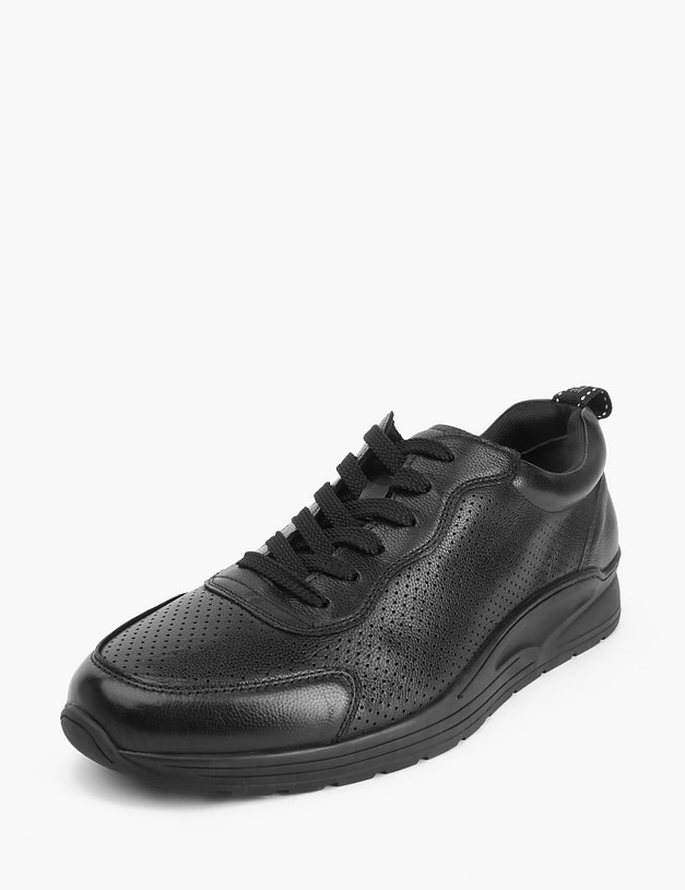 Черные кожаные мужские кроссовки MASCOTTE 58-2131824-3180M | ракурс 3