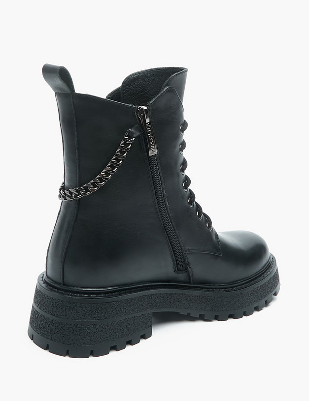 Черные женские ботинки с мехом MASCOTTE 102-220331-0102 | ракурс 5