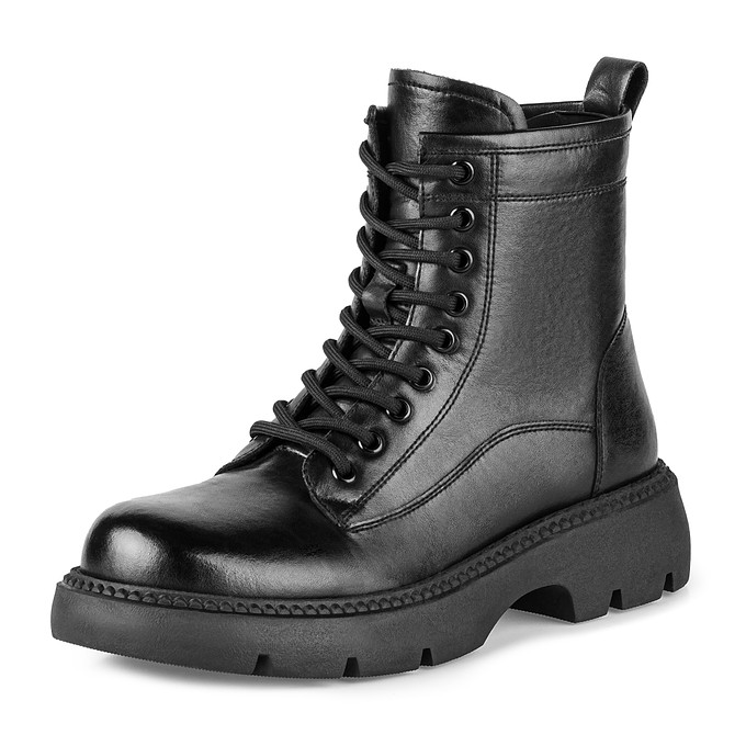 Черные кожаные женские ботинки «Томас Мюнц»