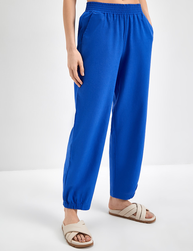 Синие женские брюки-джоггеры MASCOTTE 790-3118-2703 | ракурс 2
