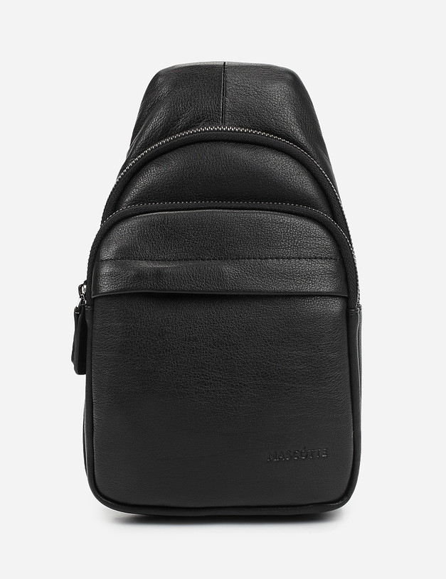 Черная мужская сумка-слинг MASCOTTE 604-1121-102 | ракурс 2