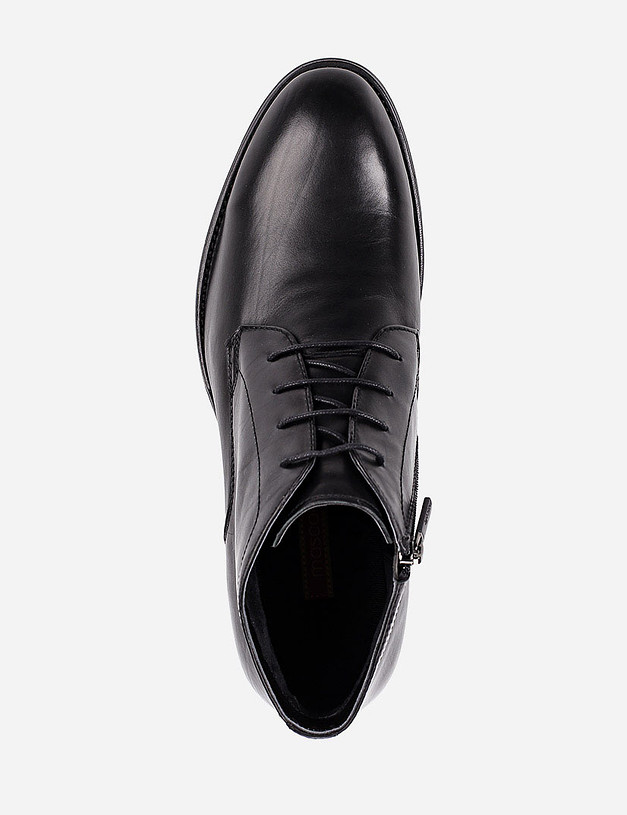 Черные кожаные мужские ботинки MASCOTTE 22-821422-3401M | ракурс 4
