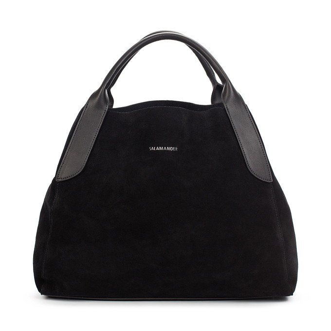 Черная кожаная женская сумка-хобо "Саламандер"