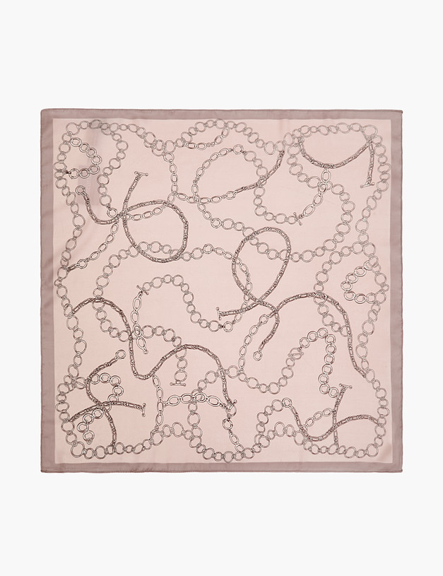 Розовый женский платок с принтом цепей MASCOTTE 763-3211-2406 | ракурс 2