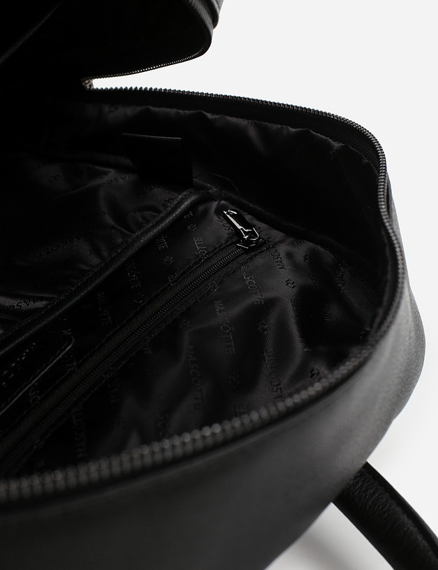 Чёрный рюкзак из натуральной кожи MASCOTTE 602-1113-102 | ракурс 4