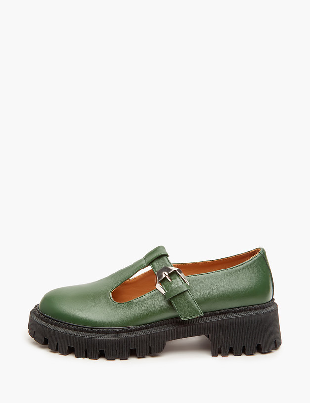 Зеленые женские туфли Мэри Джейн MASCOTTE 234-123516-4575M | ракурс 2