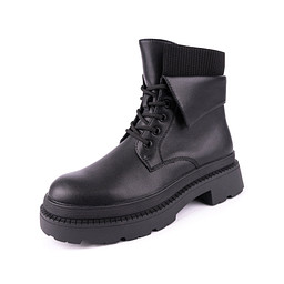 98-32WA-732SR Ботинки женские и.кожа-текстиль/ворс.ткань черн, INSTREET