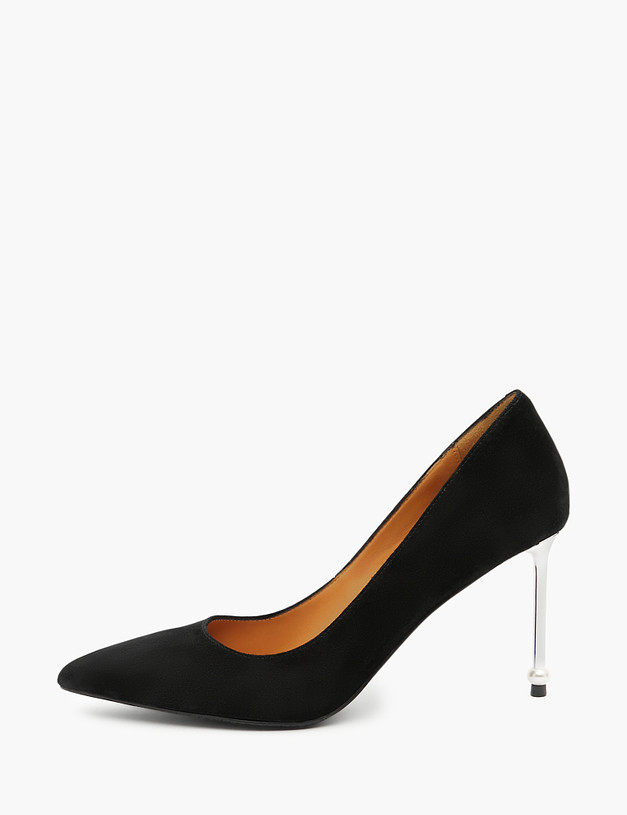 Черные женские туфли из велюра MASCOTTE 172-210211-3605M | ракурс 1