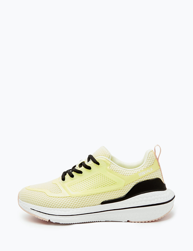 Желтые женские кроссовки из текстиля MASCOTTE 189-414021-0204 | ракурс 1