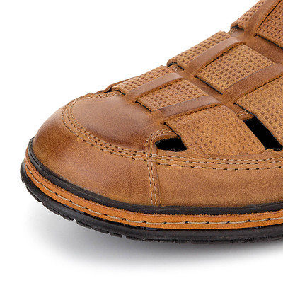 Туфли летние мужские quattrocomforto 333-21MZ-018KK, цвет светло-коричневый, размер 41 - фото 6