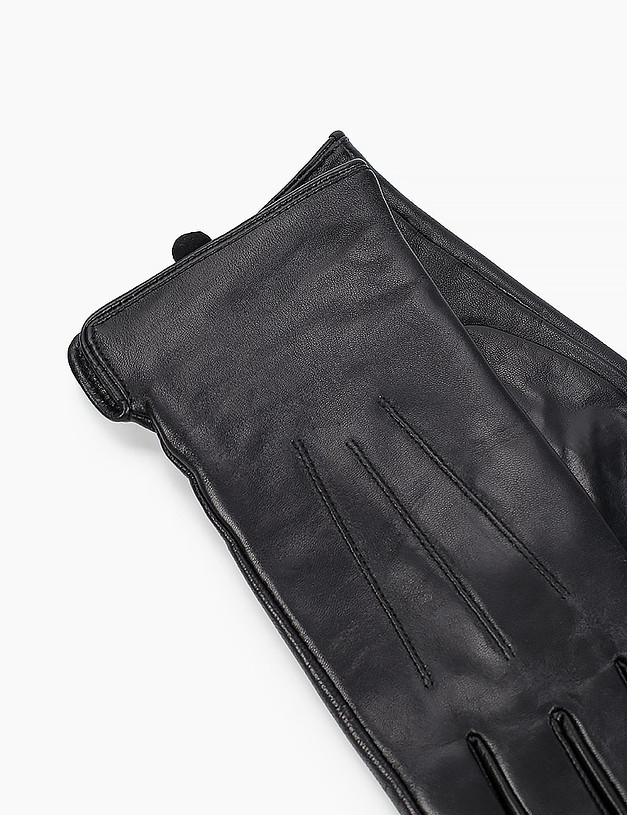 Черные кожаные женские перчатки MASCOTTE 709-1222-102 | ракурс 3