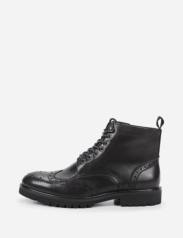 Черные зимние мужские ботинки MASCOTTE 128-024532-0102 | ракурс 1