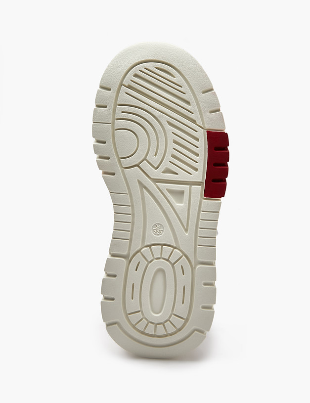 Белые детские кроссовки с красной вставкой MASCOTTE 234-412521-0601 | ракурс 6