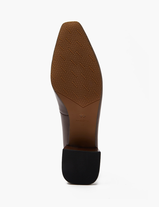 Коричневые кожаные женские туфли MASCOTTE 126-412111-0509 | ракурс 5