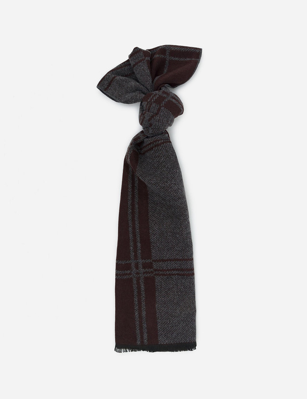 Коричневый мужской шарф MASCOTTE 730-0230-2409 | ракурс 1
