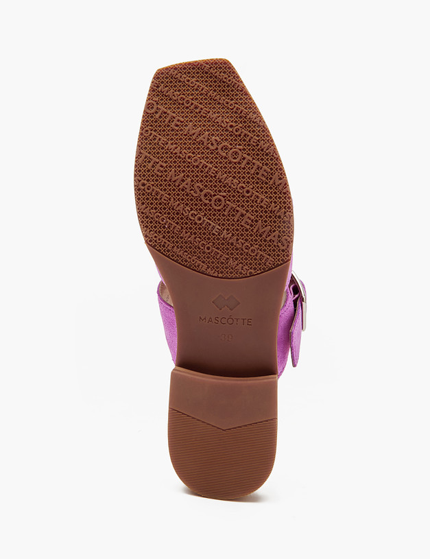 Фиолетовые женские сабо из велюра MASCOTTE 22-4121013-0207 | ракурс 5