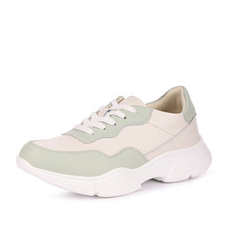 12-31WA-732VT Полуботинки для активного отдыха женские кож.спилок/текстиль беж-зелен, Quattrocomforto