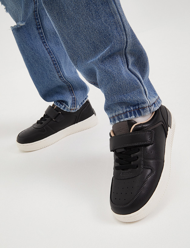 Черные кроссовки для мальчиков MASCOTTE 98-410811-0602 | ракурс 3
