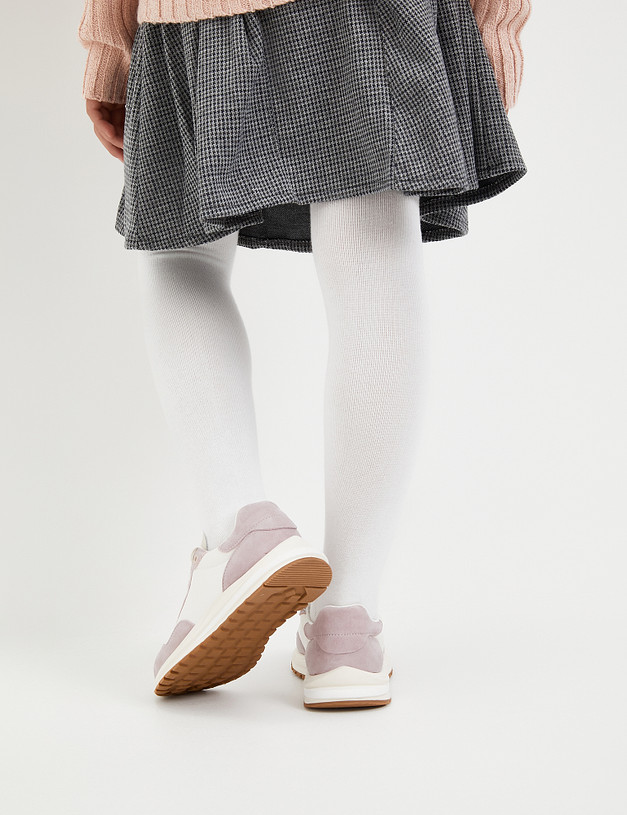 Бело-розовые кроссовки для девочек MASCOTTE 234-320621-0206 | ракурс 9
