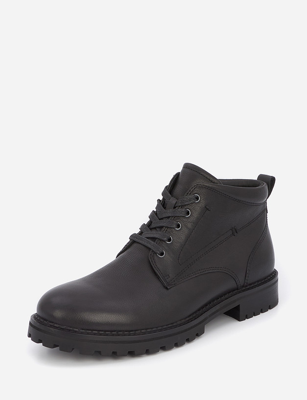 Черные кожаные мужские ботинки MASCOTTE 22-1210323-3180M | ракурс 3