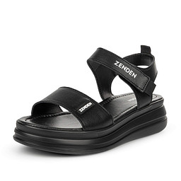 40-41WA-1226VS Туфли летние женские кож.спилок/и.кожа черн, Zenden