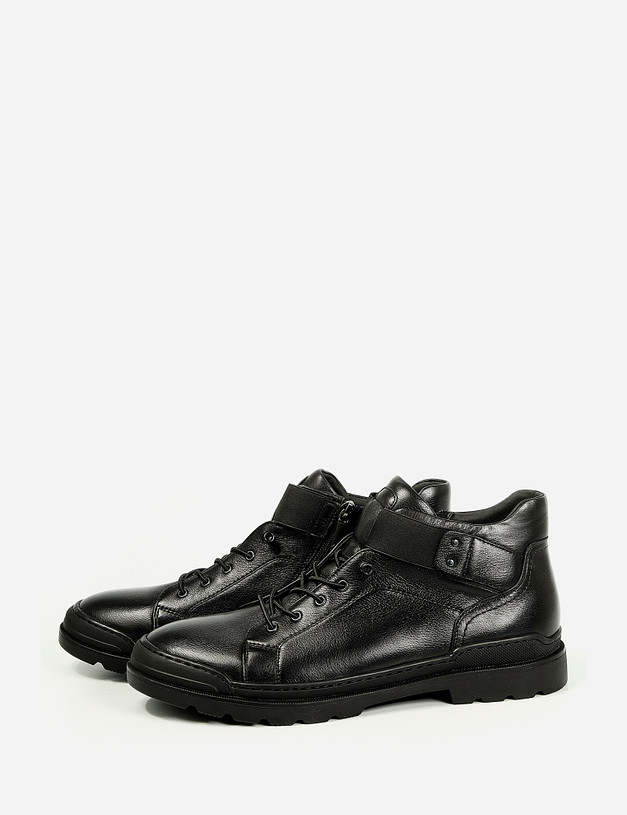 Черные мужские ботинки на резинке MASCOTTE 58-124223-0102 | ракурс 8