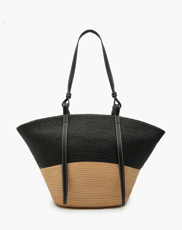 Черная плетеная женская сумка