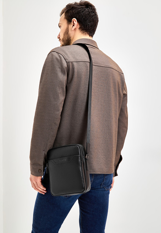 Черная мужская сумка-планшет