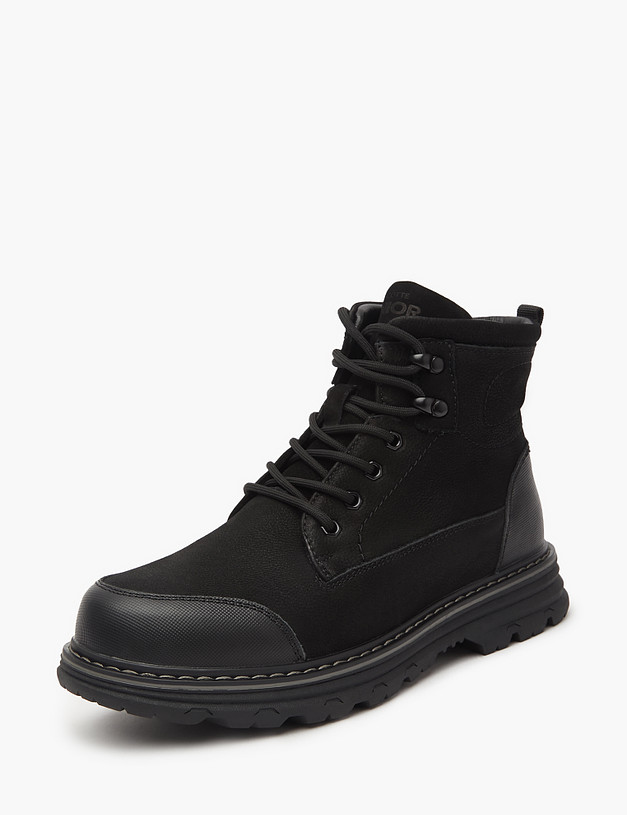 Черные ботинки для мальчиков на меху MASCOTTE 98-321831-0302 | ракурс 3