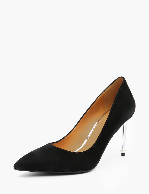 Черные женские туфли из велюра MASCOTTE 172-210211-3605M | ракурс 2