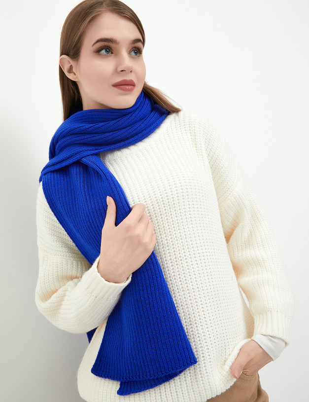 Синий женский шарф MASCOTTE 781-2208-7503 | ракурс 1