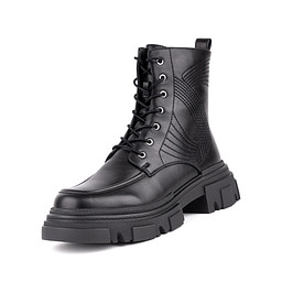 80-32WB-772SW Ботинки женские и.кожа/и.мех-и.кожа черн, INSTREET