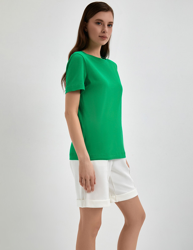 Зеленая женская футболка MASCOTTE 790-3114-2604 | ракурс 4