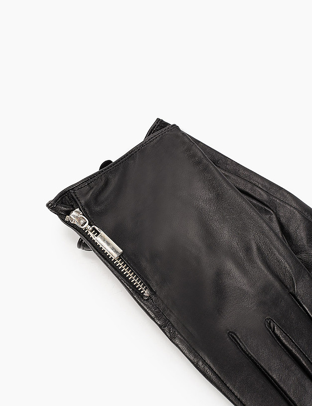 Черные кожаные женские перчатки MASCOTTE 709-1219-102 | ракурс 2