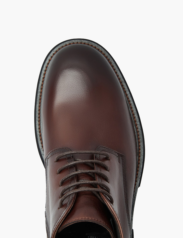 Коричневые мужские ботинки из кожи MASCOTTE 175-322524-0109 | ракурс 4