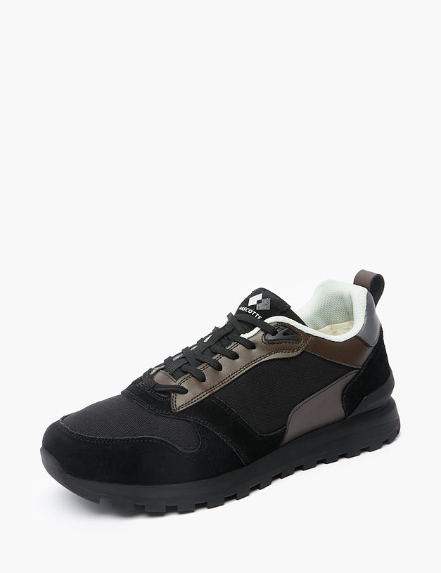 Черные зимние мужские кроссовки MASCOTTE 189-2212357-0202 | ракурс 3
