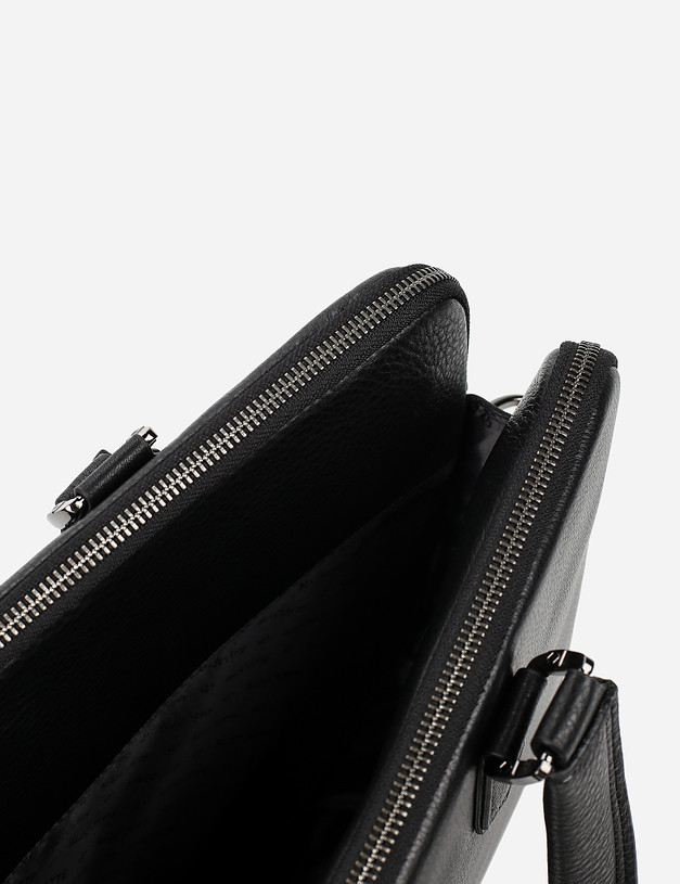 Черный мужской портфель из кожи MASCOTTE 622-1106-102 | ракурс 4